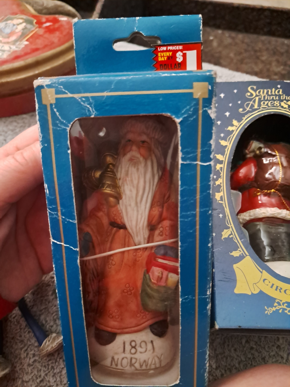 Santa Figurine 1891 Norway - Orange Holiday Décor